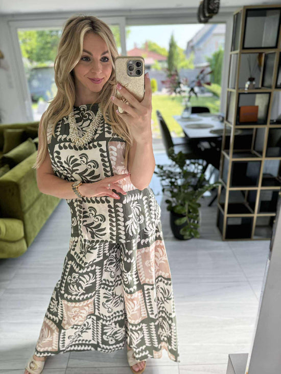 ELINA - Nyári bő nadrág. Khaki