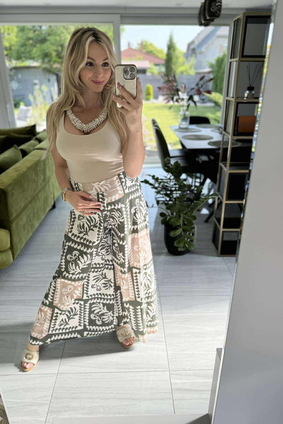ELINA - Nyári bő nadrág. Khaki
