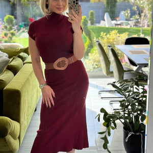 SOFIA STYLE - Kötött kétrészes. Bordó