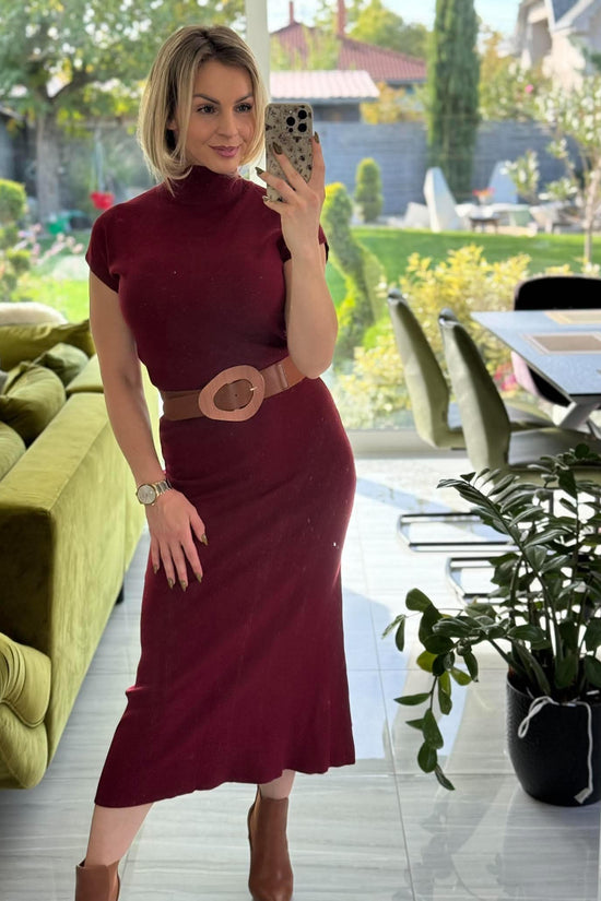 SOFIA STYLE - Kötött kétrészes. Bordó