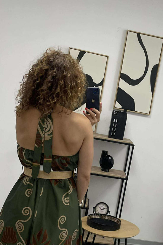 ALOMA - Váll nélküli maxi ruha. Khaki