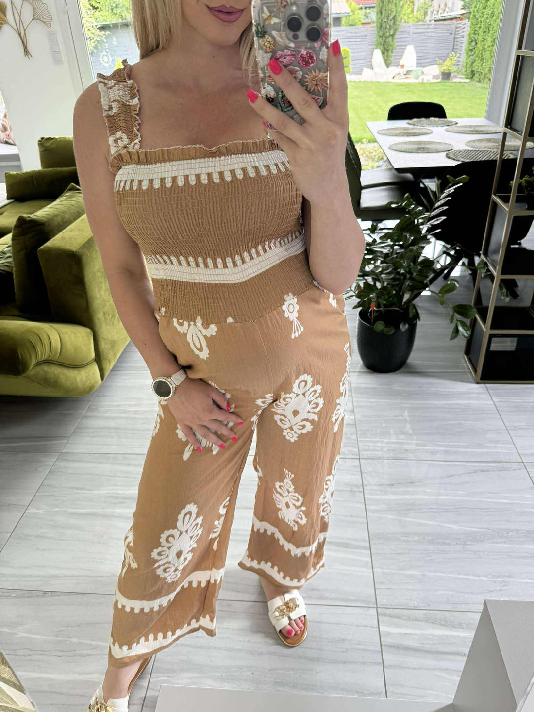 ANUK - Pántos jumpsuit. Arany
