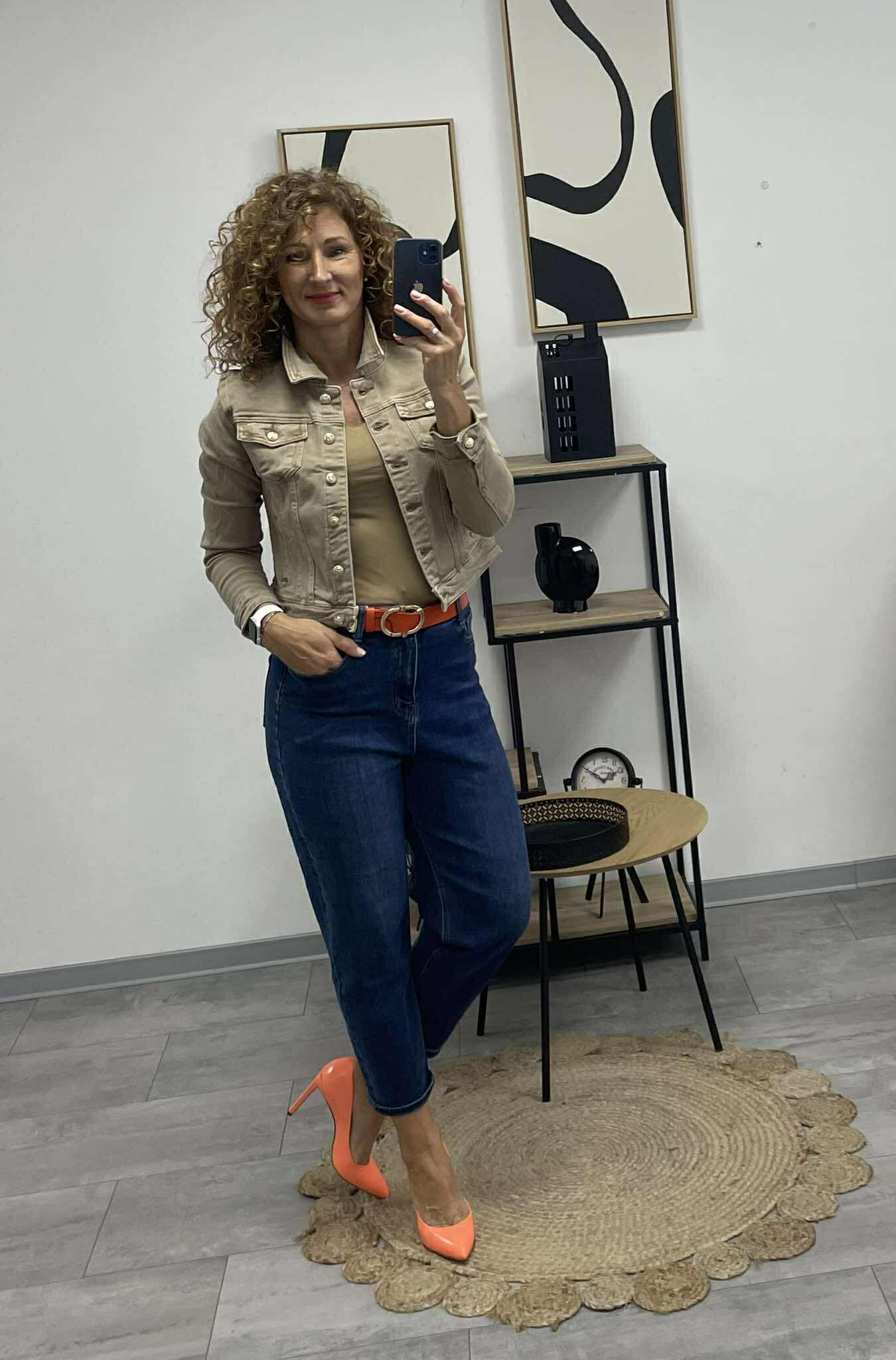 DENIM - Karot farmernadrág. Sötétkék