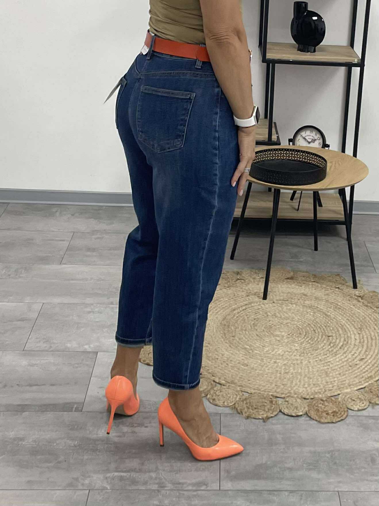 DENIM - Karot farmernadrág. Sötétkék