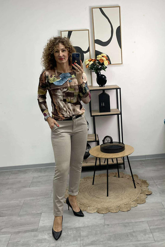 IBOLY - Szivar nadrág. Világosbézs