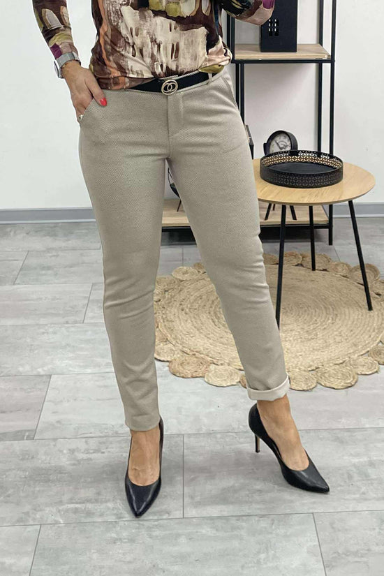 IBOLY - Szivar nadrág. Világosbézs