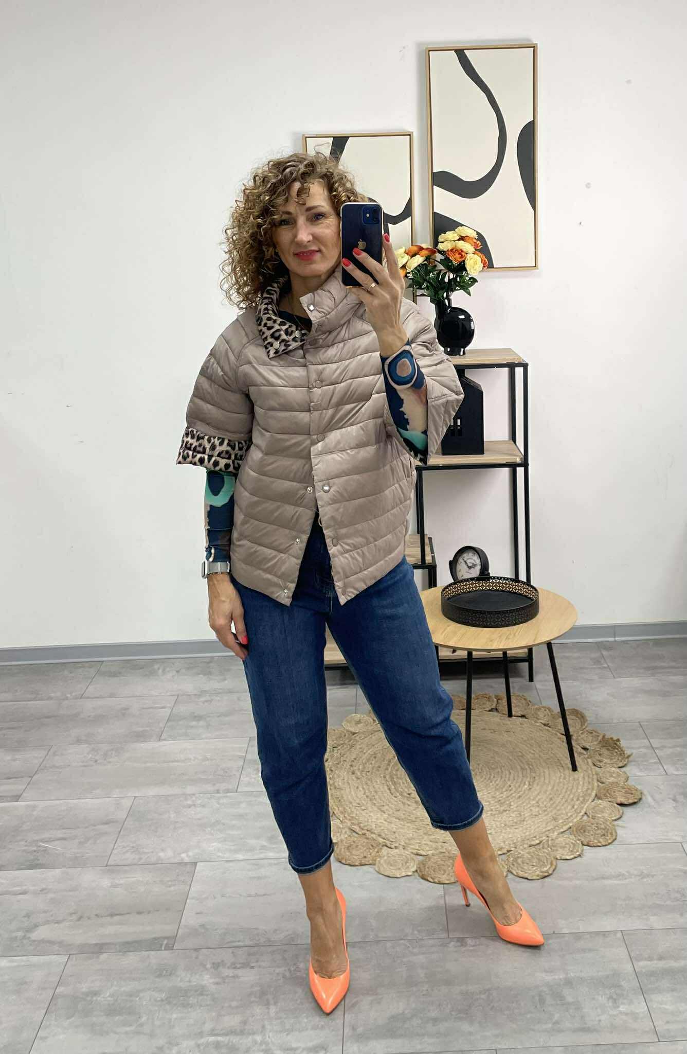 LEÓ - Fregoli átmeneti kabát. Kapucsínó