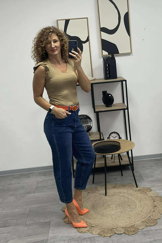 DENIM - Karot farmernadrág. Sötétkék