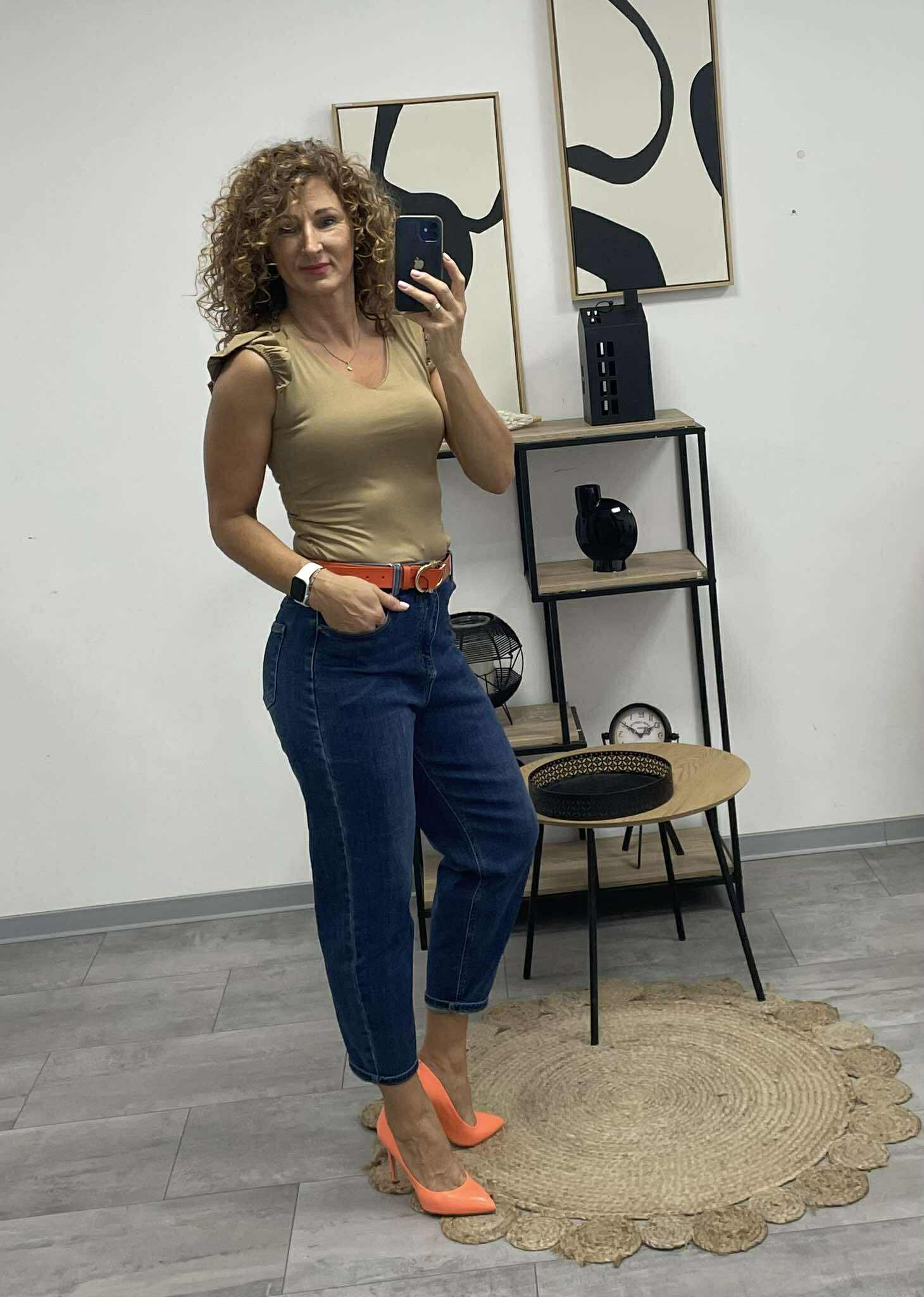 DENIM - Karot farmernadrág. Sötétkék