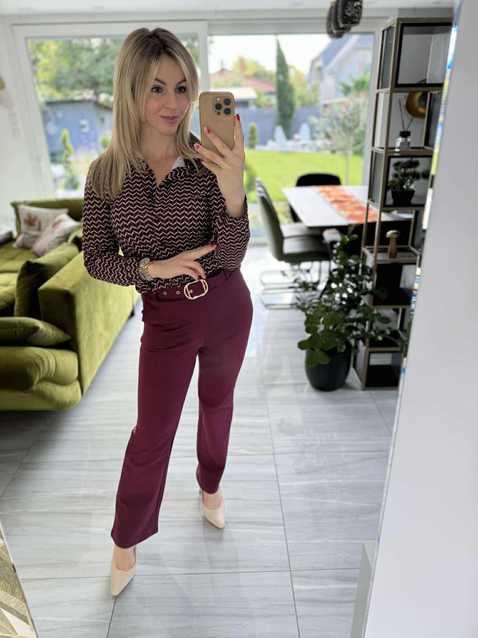 IBI - Ceruza nadrág. Bordó