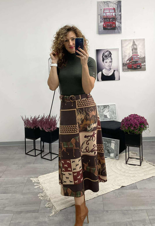 HELLI - Velúr hatású szoknya.