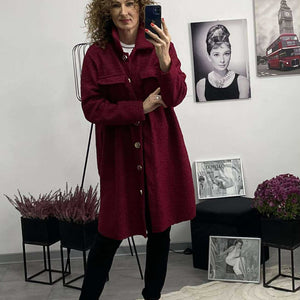 NONA - Buklé átmeneti kabát. Bordó