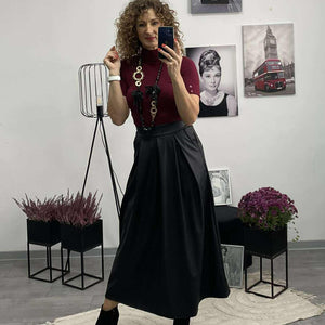 MY - Bőrhatású szoknya. Fekete