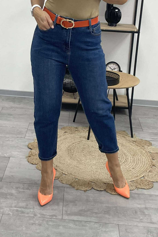 DENIM - Karot farmernadrág. Sötétkék