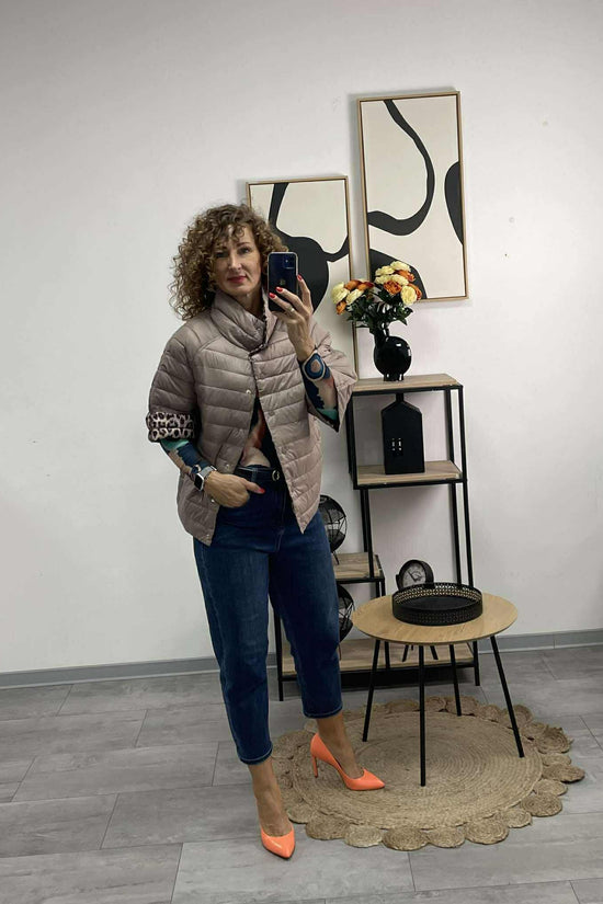 LEÓ - Fregoli átmeneti kabát. Kapucsínó