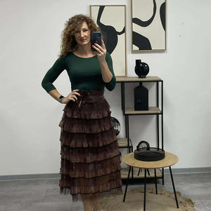 NEW - Tüll szoknya. Sötétbarna