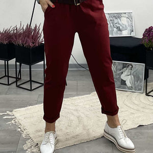 TICIA - Laza szabású nadrág. Bordó