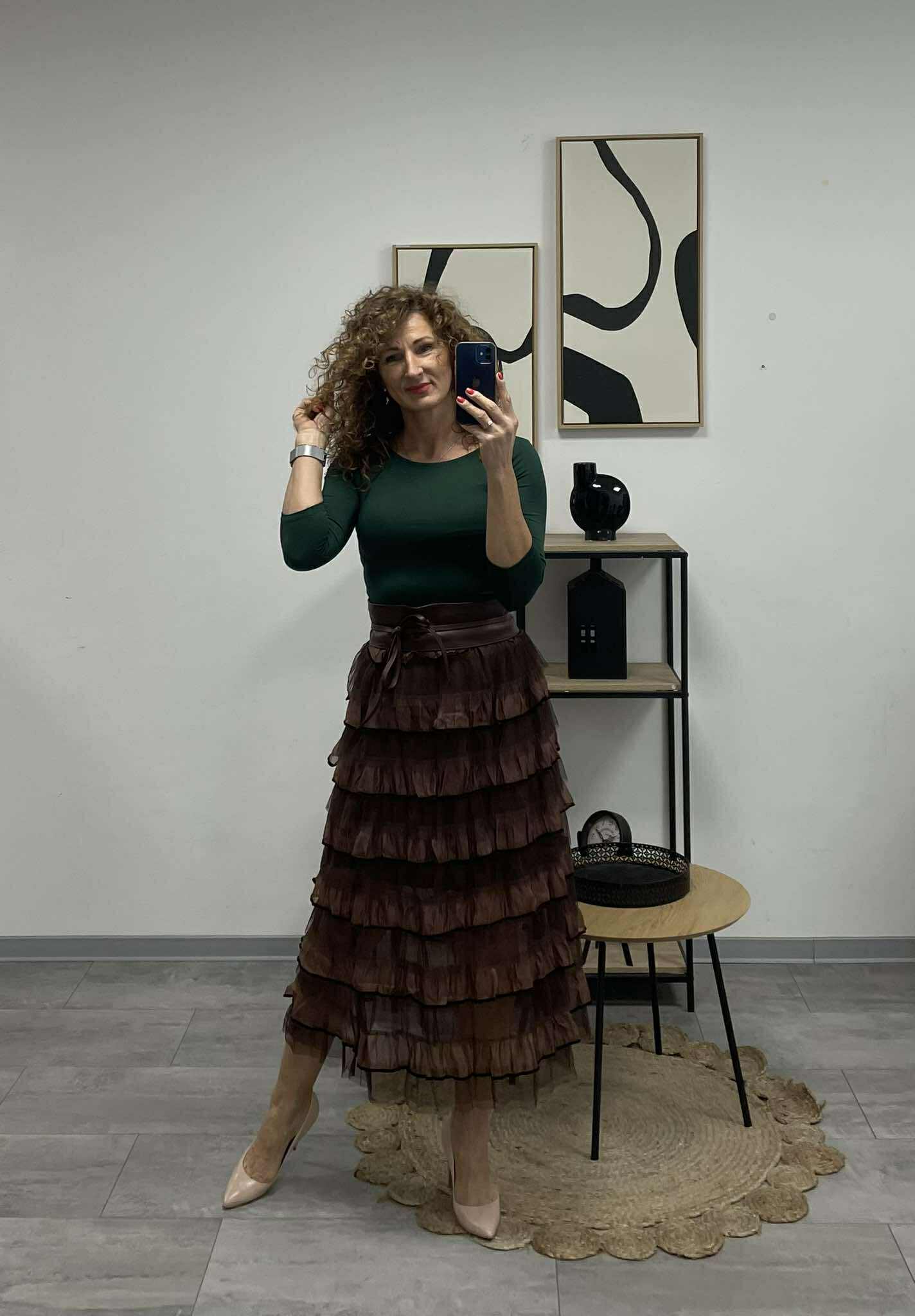 NEW - Tüll szoknya. Sötétbarna