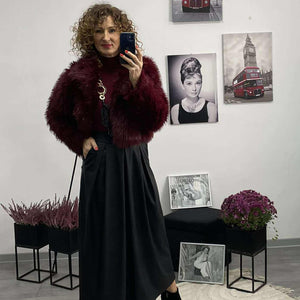 MY - Bőrhatású szoknya. Fekete