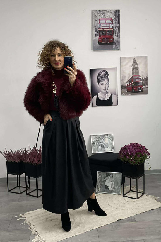 MY - Bőrhatású szoknya. Fekete