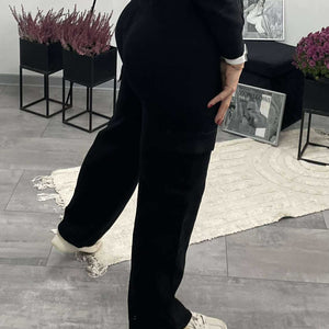 DONI - Kötött kétrészes szett. Fekete