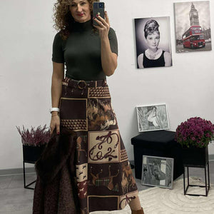 HELLI - Velúr hatású szoknya.