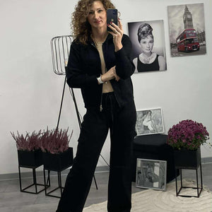 DONI - Kötött kétrészes szett. Fekete