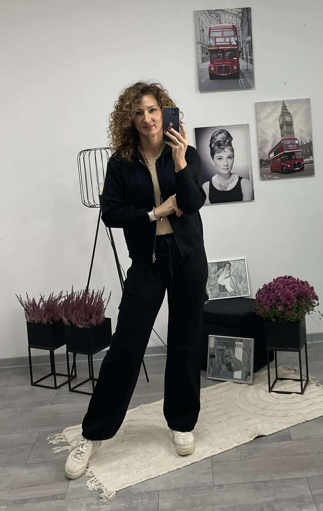 DONI - Kötött kétrészes szett. Fekete