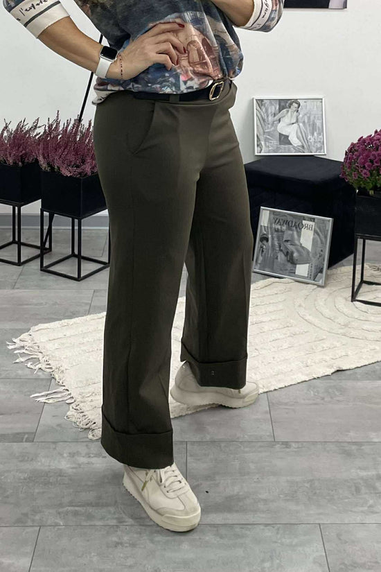 MARA - Bő szárú nadrág. Khaki