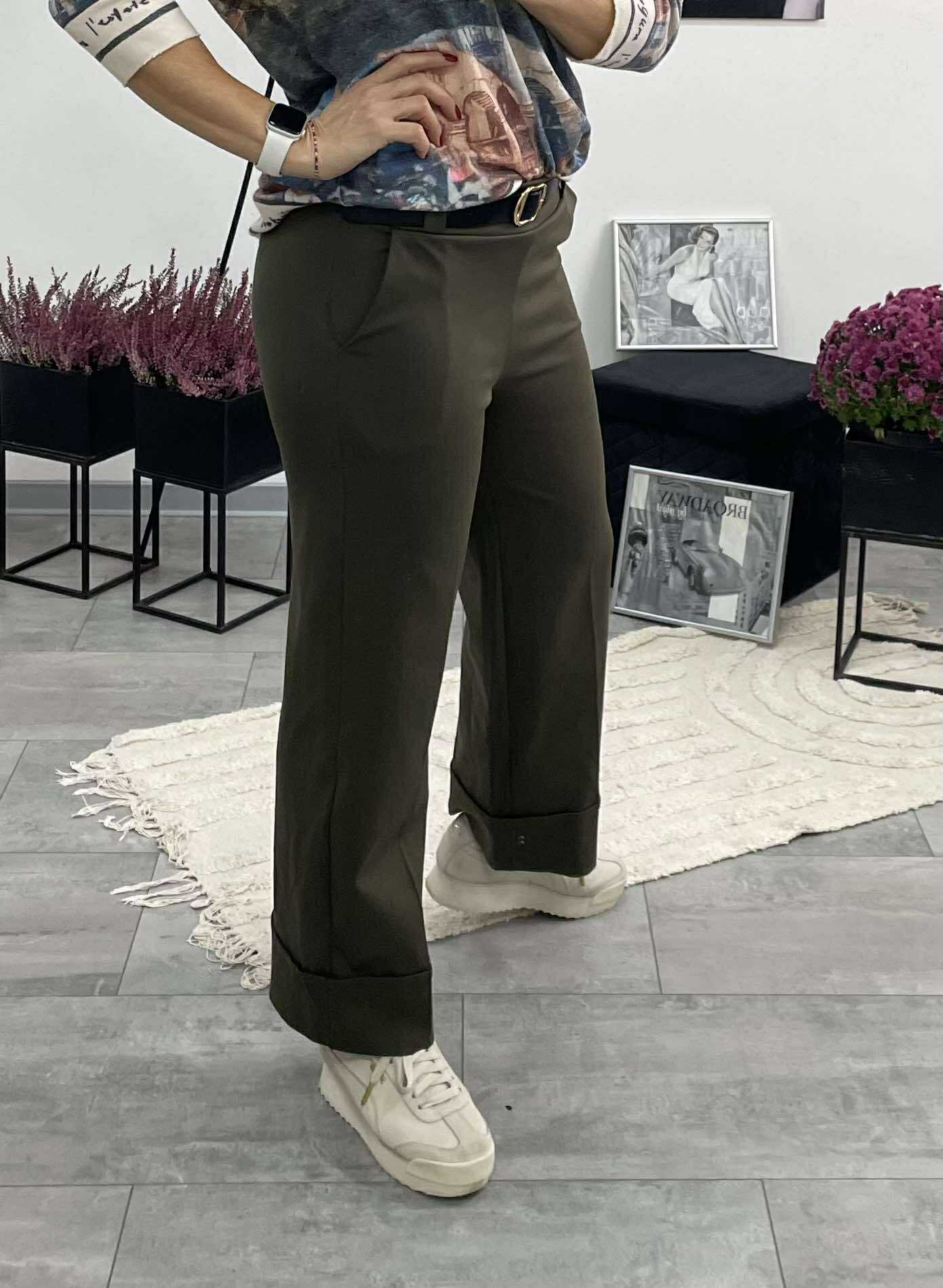 MARA - Bő szárú nadrág. Khaki