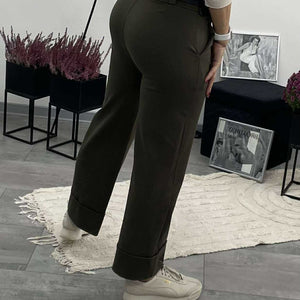 MARA - Bő szárú nadrág. Khaki