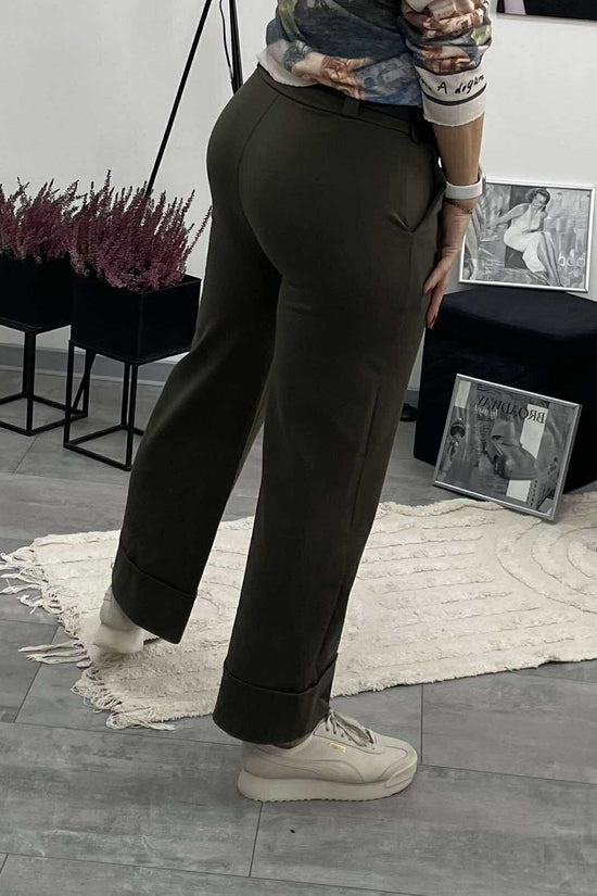 MARA - Bő szárú nadrág. Khaki