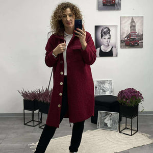 NONA - Buklé átmeneti kabát. Bordó