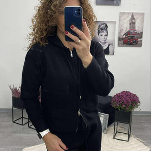 DONI - Kötött kétrészes szett. Fekete