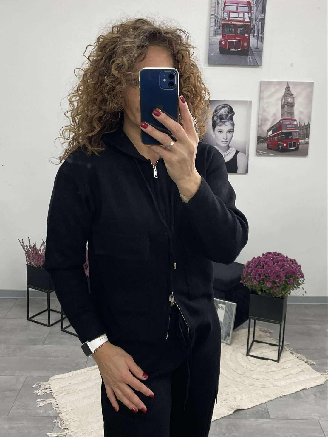 DONI - Kötött kétrészes szett. Fekete