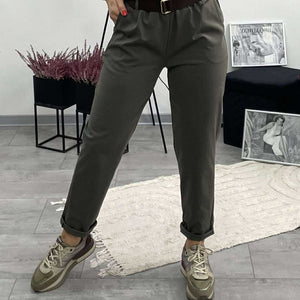 TICIA - Laza szabású nadrág. Khaki