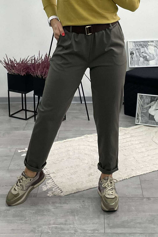 TICIA - Laza szabású nadrág. Khaki