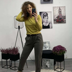 TICIA - Laza szabású nadrág. Khaki