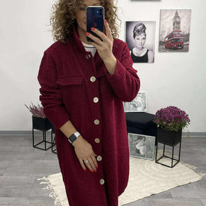 NONA - Buklé átmeneti kabát. Bordó