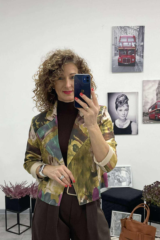 Tosca - Velúr rövid kabátka. Zöld