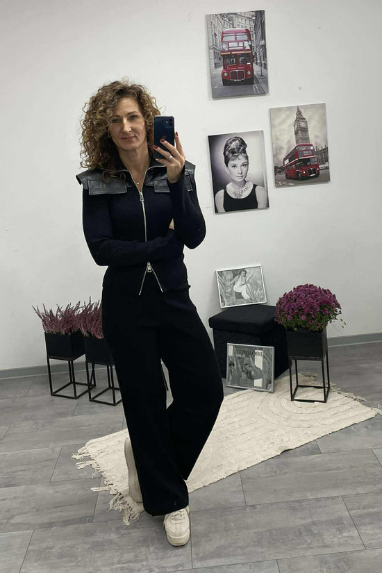 BLACK - Kötött szett. Fekete