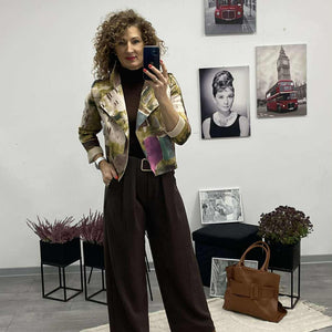 Tosca - Velúr rövid kabátka. Zöld