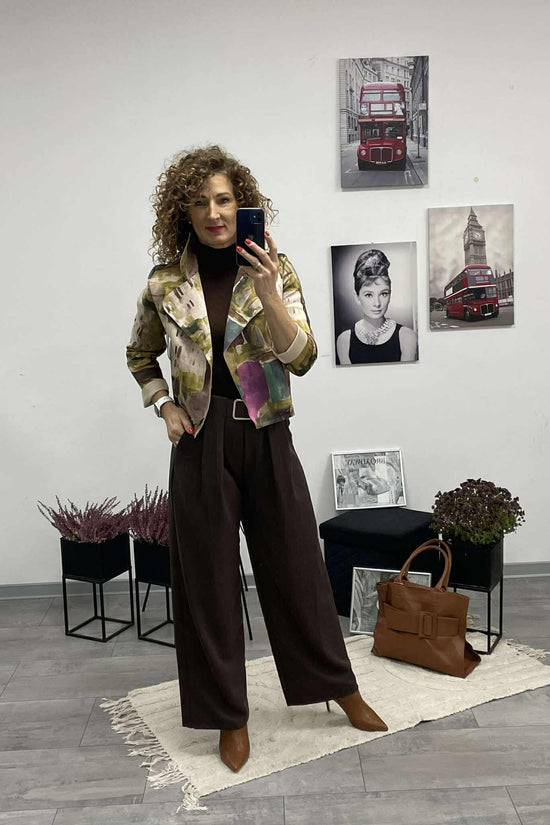 Tosca - Velúr rövid kabátka. Zöld