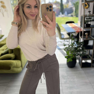 MECC - Bő szárú nadrág. Mogyoró barna