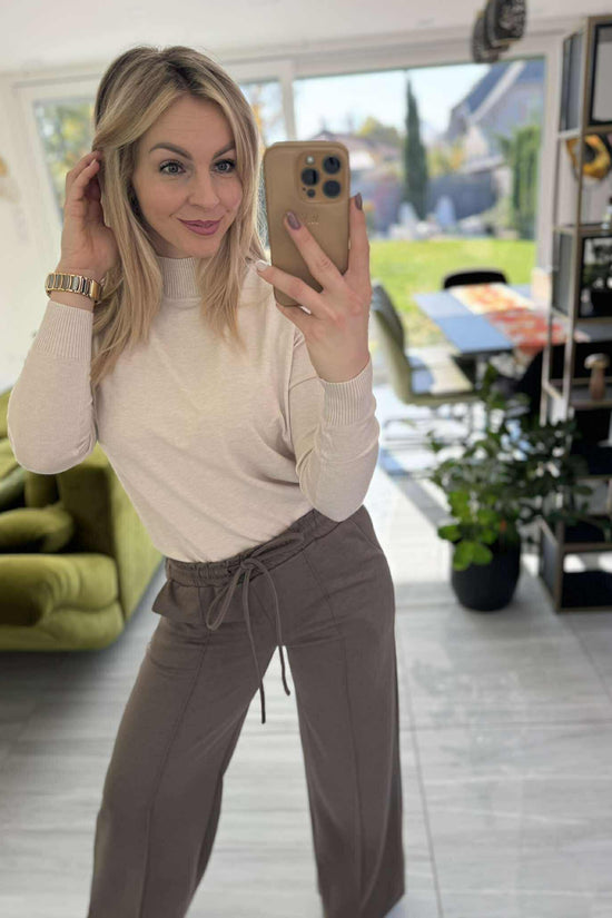 MECC - Bő szárú nadrág. Mogyoró barna