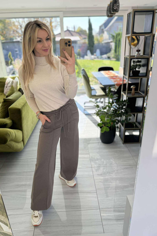 MECC - Bő szárú nadrág. Mogyoró barna