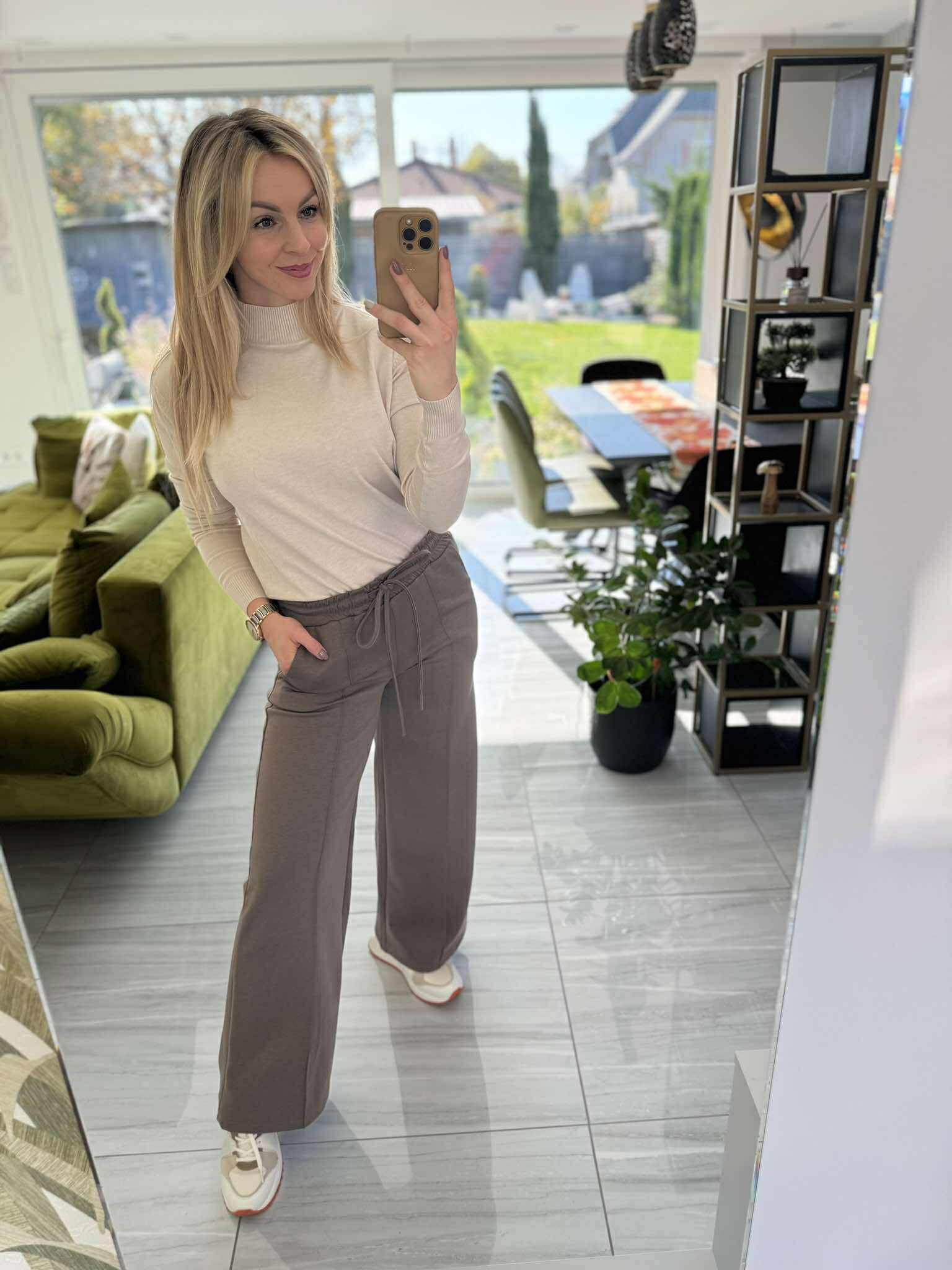 MECC - Bő szárú nadrág. Mogyoró barna