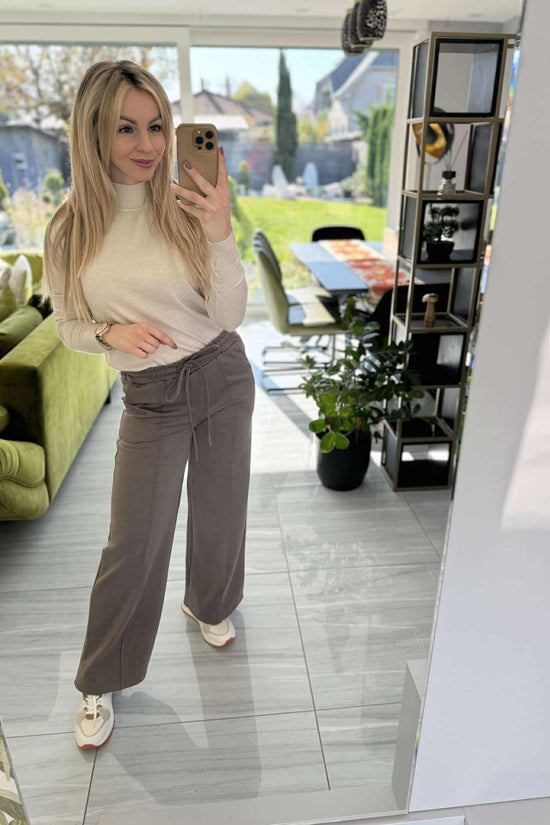 MECC - Bő szárú nadrág. Mogyoró barna