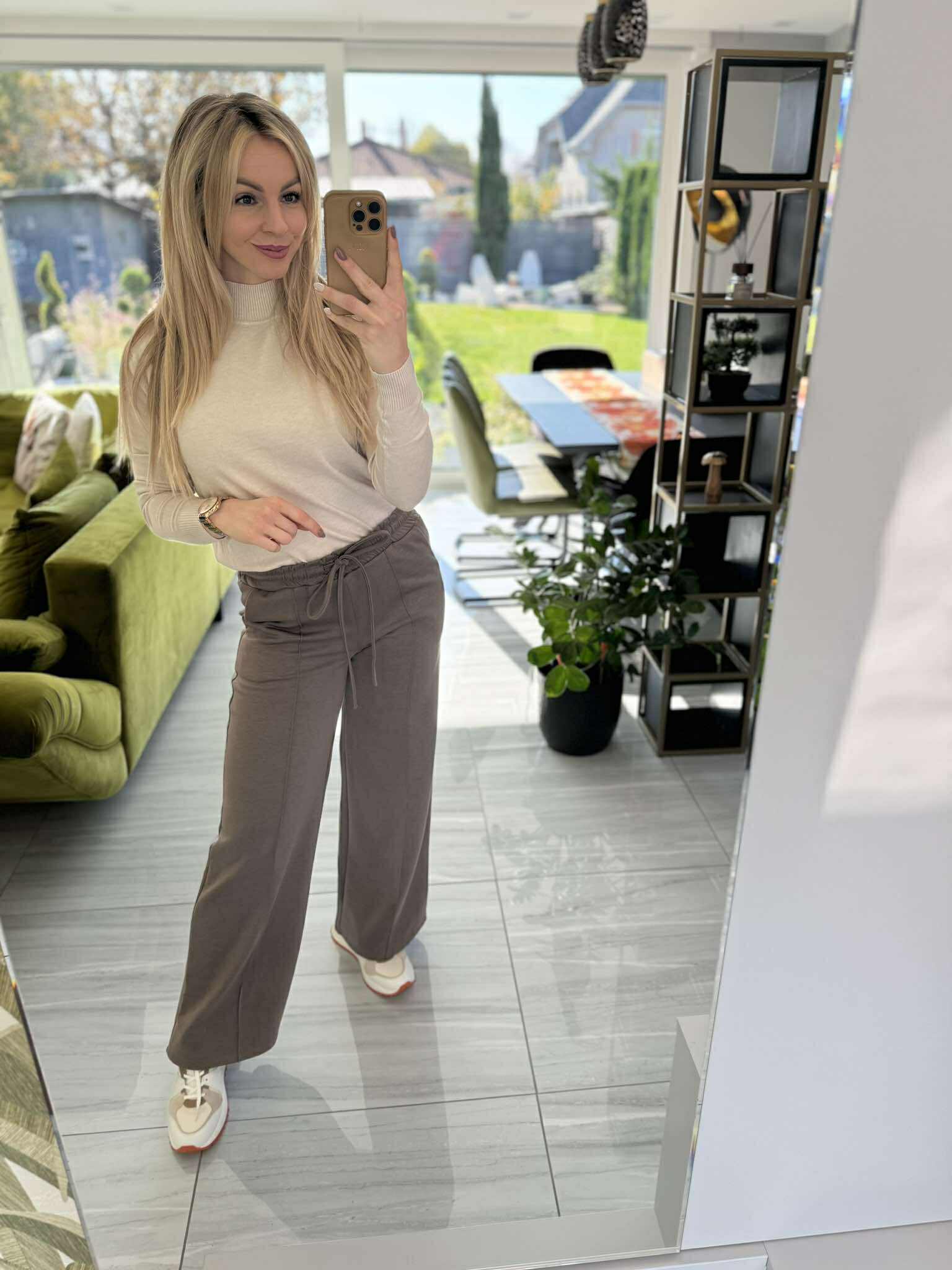 MECC - Bő szárú nadrág. Mogyoró barna