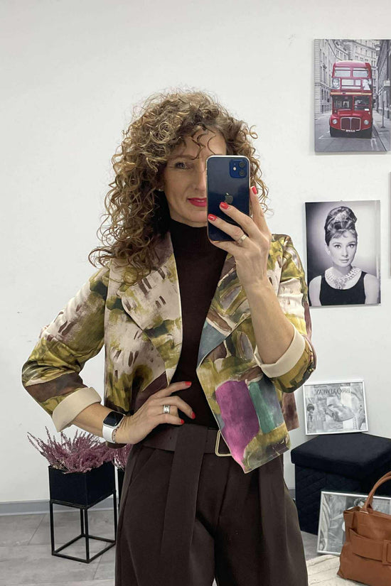 Tosca - Velúr rövid kabátka. Zöld